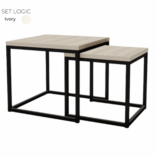 Комплект журнальных столов Алсав 21SETLOGIC.001 Ivory