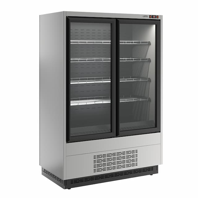 Витрина холодильная Carboma FC20-07 VL 1,0-1 0300 боковина металлическая (9006-9005) Cube 2 STANDARD фронт X5L