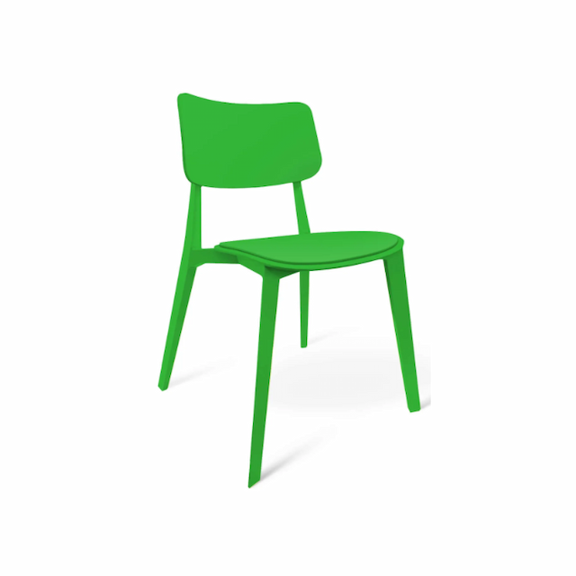 Стул пластиковый Клен SHT-S110-Р шеф140/2 с жестким сиденьем (зеленый)