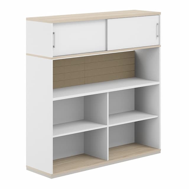 Стеллаж-комбо 1638 односторонний Norden Allegro AG.253.330.653.BG с антресолью и экраном тканевым низким