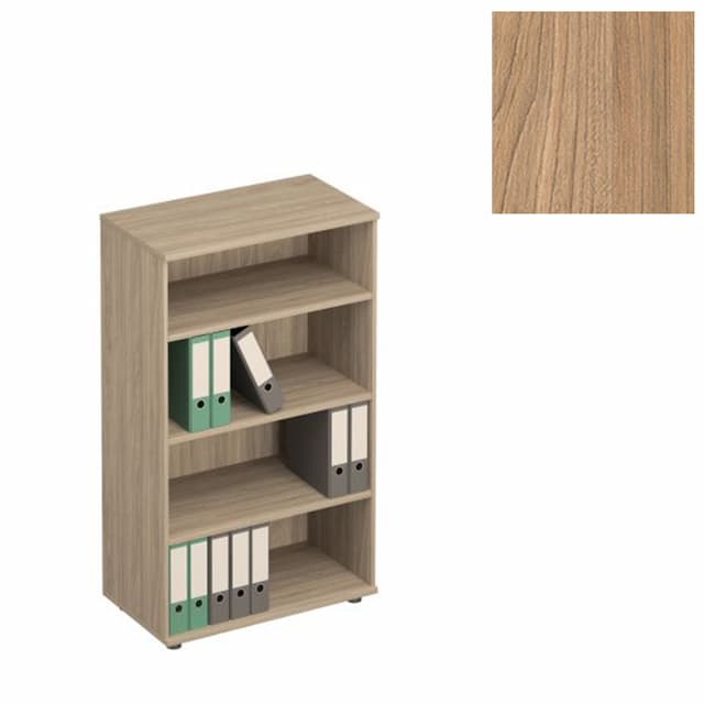 Шкаф для документов открытый средний Юнитекс Формула (80x38x137) ФР 303 ВЗ вяз светлый