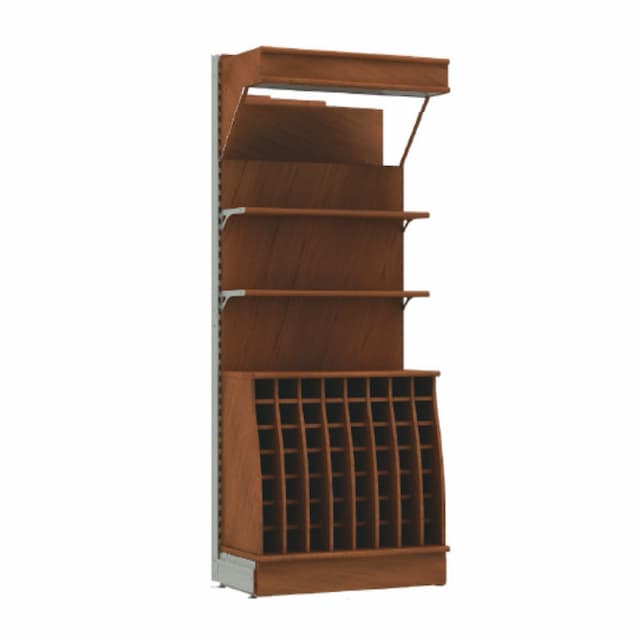 Стеллаж винный с зеркальным навесом Cryspi Praktisch L=1000 Н=2300
