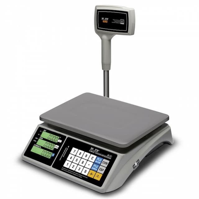 Торговые настольные весы MERTECH M-ER 328 ACPX-32.5 "TOUCH-M" LCD RS232 и USB